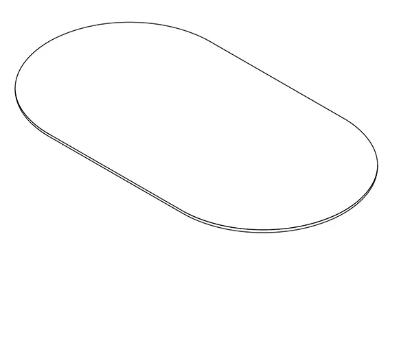 Lucrezio ovalen tafelblad