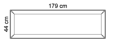 Paneel 44 x 179 cm