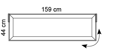 Tra Light paneel 44 x 159 cm