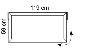 Tra Light paneel 59 x 119 cm