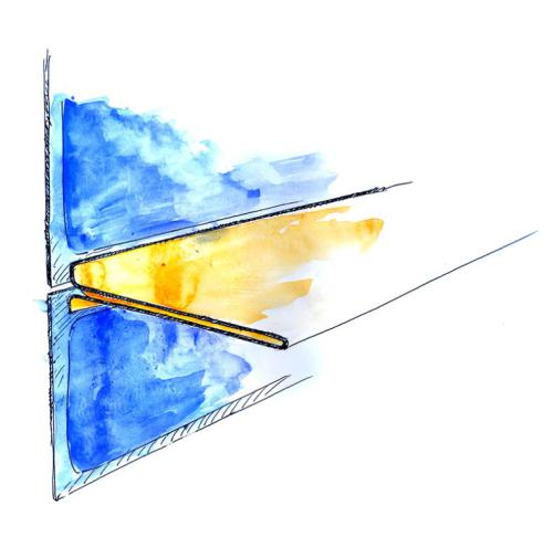 Tekening blade akoestisch wandpaneel
