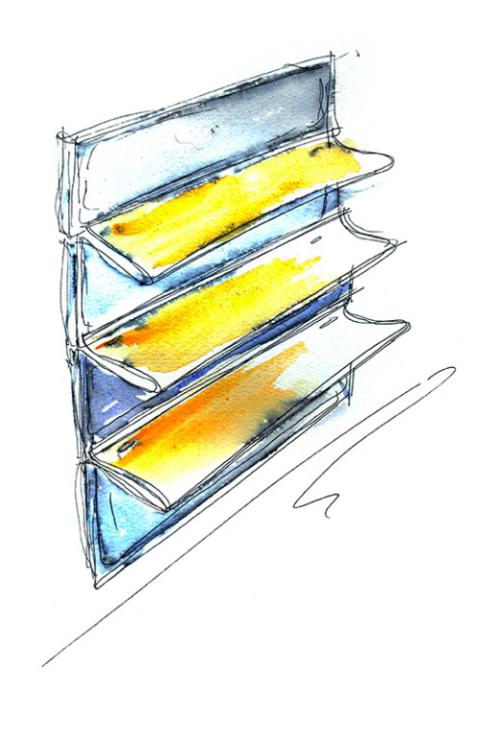 Tekening blade akoestisch wandpaneel